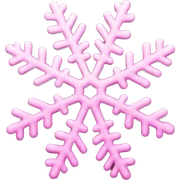 Pink snowflake sticker