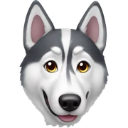 Husky with heart eyes sticker