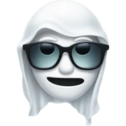 ghost in sunglasses sticker