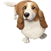 brown eyes with bird and dog sticker