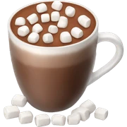 hot chocolate with marshmallows sticker