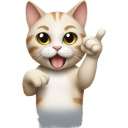 Cat giving the middle finger sticker