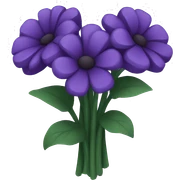 Dark purple flower bouquet sticker