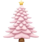 pastel pink christmas tree sticker