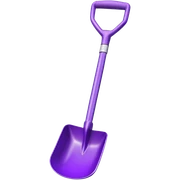 purple shovel sticker