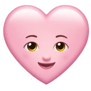 baby pink love heart  sticker