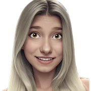 smiling girl with blonde hair sticker