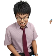 boys smiling with phones sticker