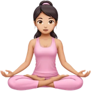 asian yoga girl light pink clothes  sticker