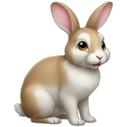 Cute rabbit sticker