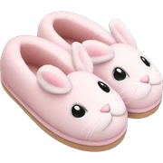 light pink bunny slippers sticker