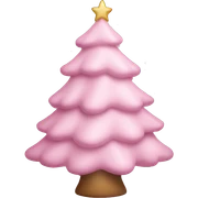 pastel pink christmas tree sticker