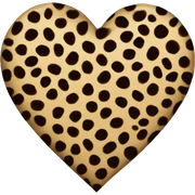 Cheetah print heart sticker