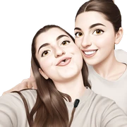smiling girls in real life sticker