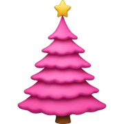 Pink christmas tree sticker
