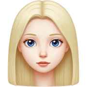 A girl with straight hair sticker