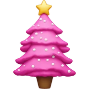 pink christmas tree sticker