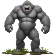 Grey Bigfoot in swamp sticker