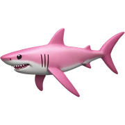 Pink shark sticker