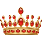 Red and gold tiara  sticker