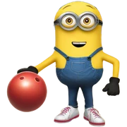 Minion bowling sticker