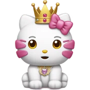 Hello kitty with crown sticker