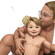 festive yaoi celebration with jewels sticker