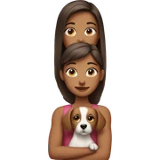 girl with dog sticker