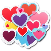 Hearts sticker