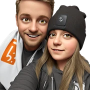 smiling selfie with friends sticker