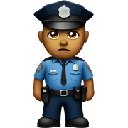 angry police officer sticker