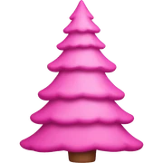 pink Christmas tree sticker