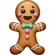 Pastel gingerbread man sticker