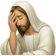 facepalm jesus sticker