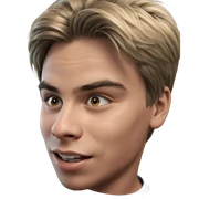 realistic portrait of boy sticker