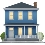 Blue town house sticker