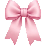 light pink bow on light pink bow sticker