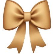 Tan bow sticker