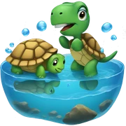 water and turtle sticker