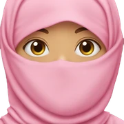 Pink hijab on girl sticker