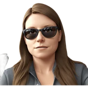 brown haired girl with sunglasses sticker