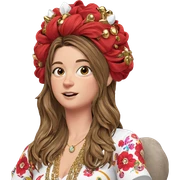 girl with brown hair and jewelry sticker
