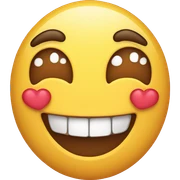 Laughing emoji with heart eyes sticker