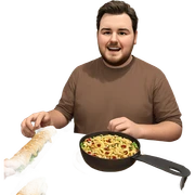 boys enjoying food together sticker