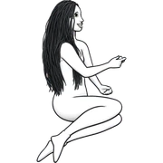 smiling girl with bird sticker