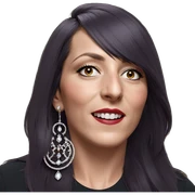 portrait of girl with jewelry sticker