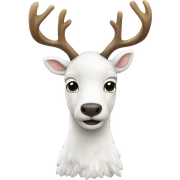 white raindeer sticker
