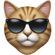 Cat with sunglasses sticker