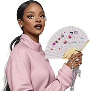 dark beauty with jewelry fan sticker