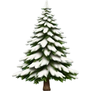 Realistic isolated off white fir christmas tree   sticker